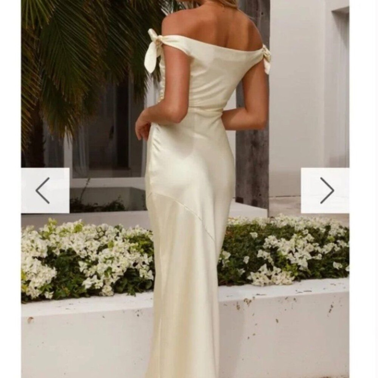 Billy J Frida Maxi Dress Yellow Satin Creamy Buttery Gown Size 14 Women’s NWT
