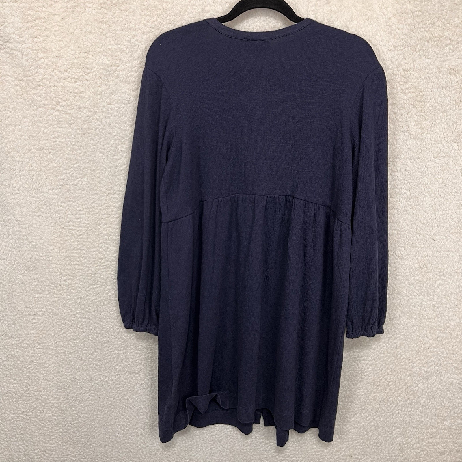 New Richer Poorer Cloud Weave Button Up Dress Womens M Blue Nights Relaxed