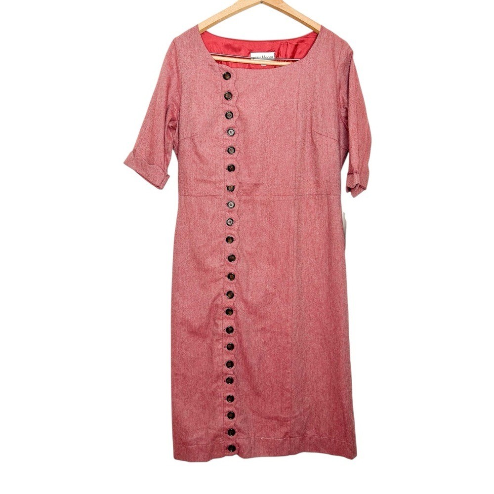 NWT Paris Bloom Madeline Dress Retro Vintage Inspired Knee Length Dress Large L