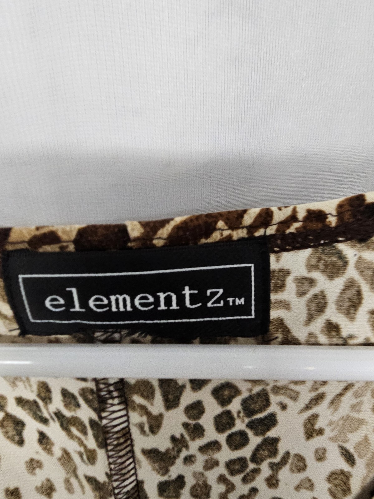 Elementz Dress Leopard Brown Midi Grunge Indie Sleeze Casual M