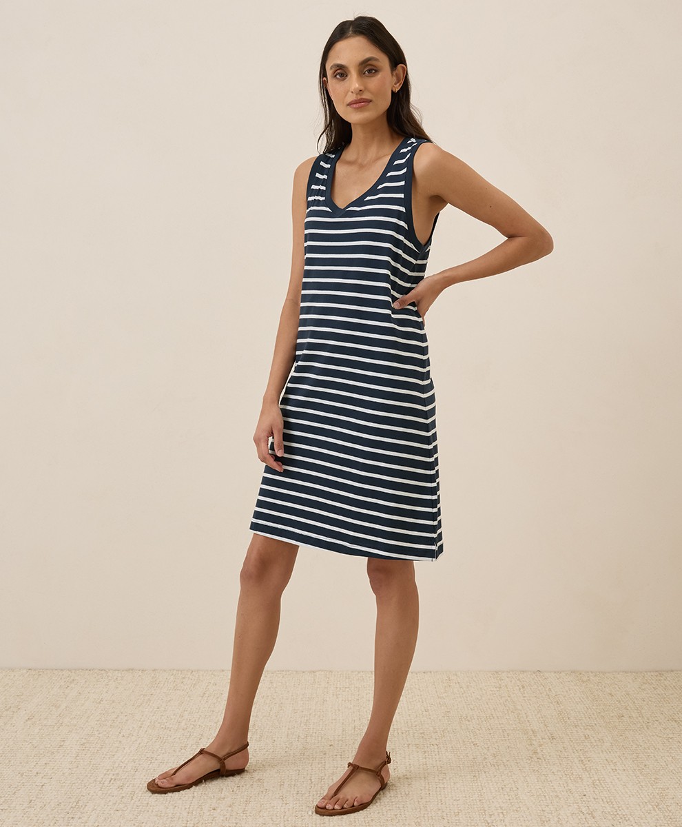 Pact Dresses Skirts Women’S Softspun A-Line Tank Dress X-Large Monterey Stripe
