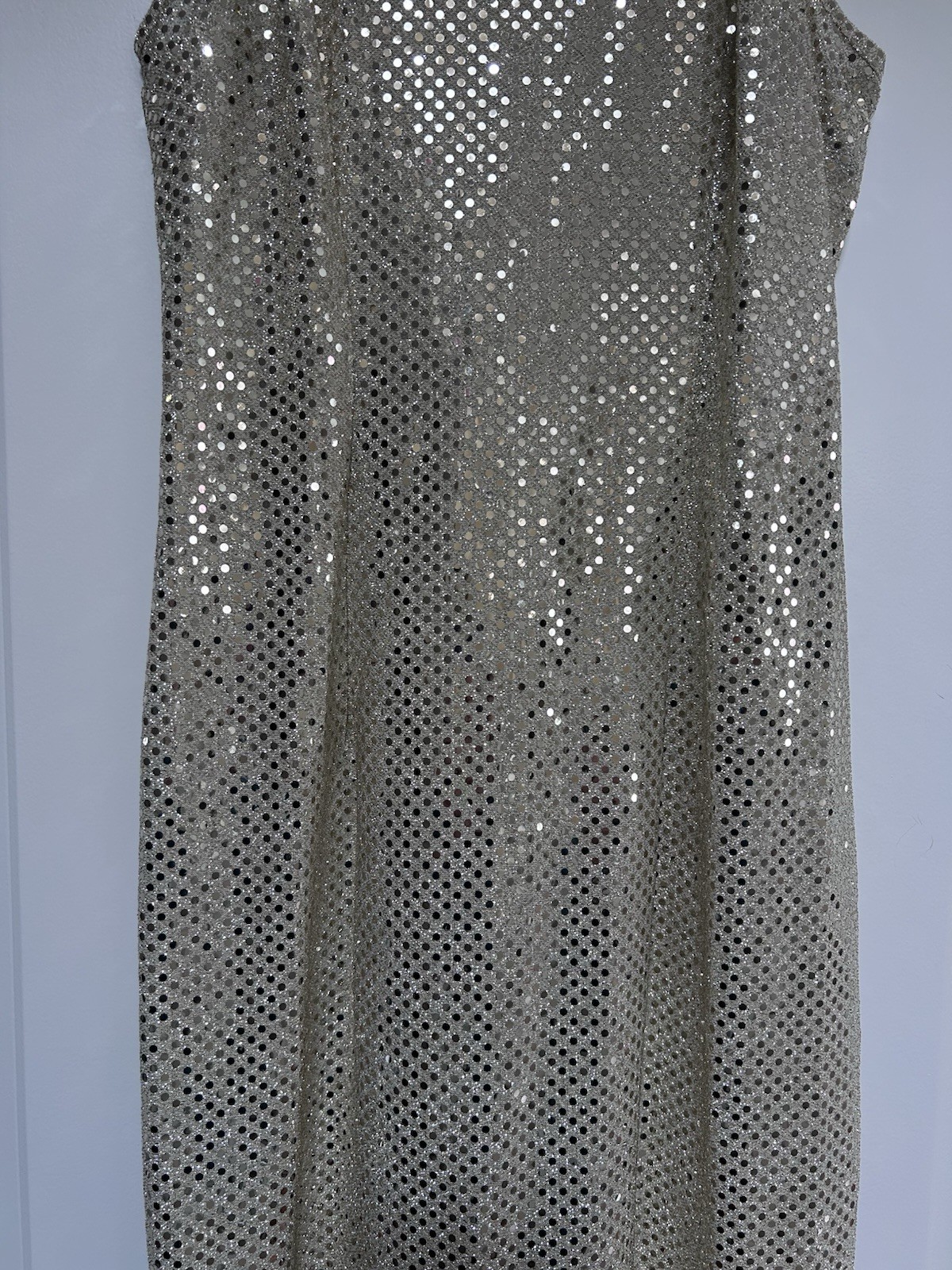 Sam Sheer Embroidered Glitter Slip Lined Cocktail Midi Dress Women Sz S Formal