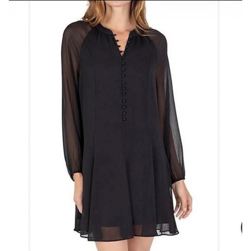 Joie Balloon Sleeve Caviar Dress