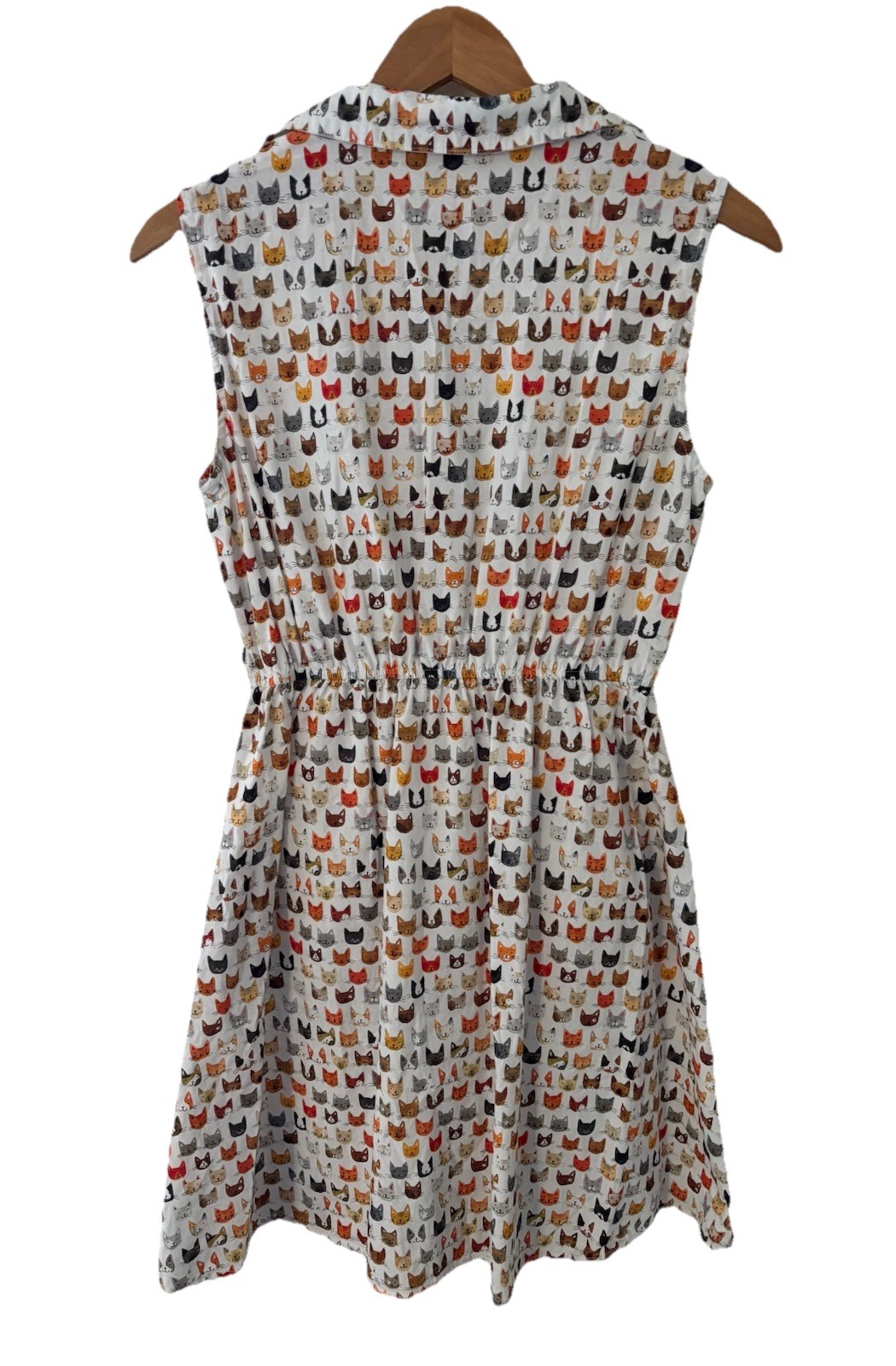 SM Wardrobe Women’s Sleeveless Cat Face Dress Medium