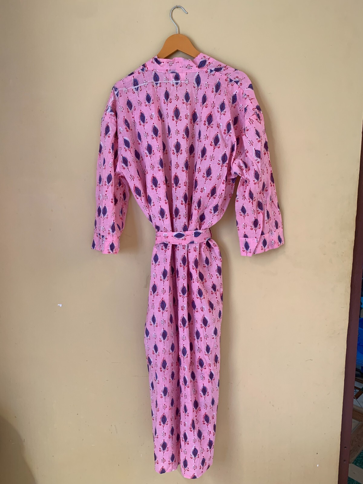 Womens Hand Print Kimono Handblock Cotton Kimono,Indian Print For gift item