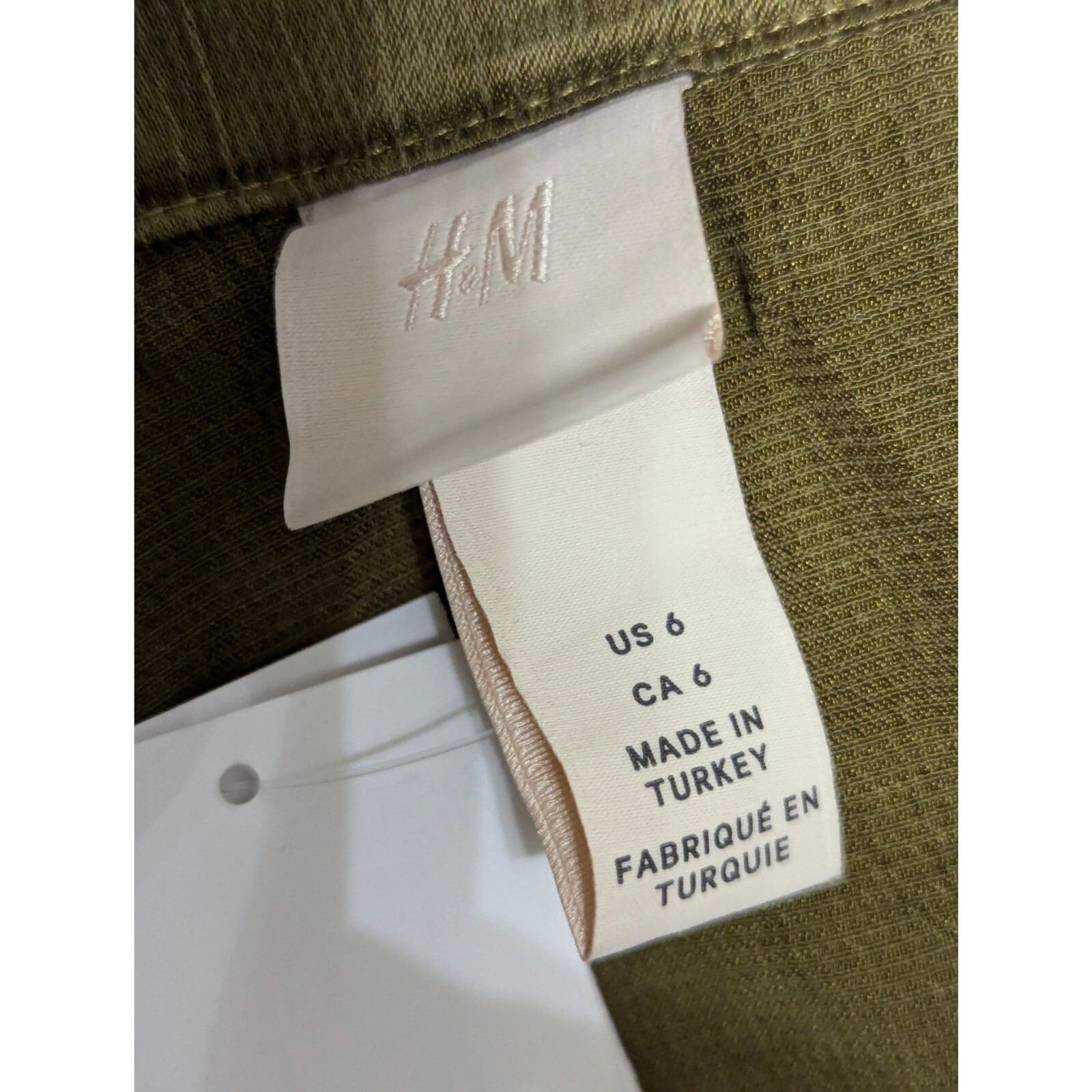H&M Low-cut V-neck Wrapover Tunic with Draped Knot Detail Size 6