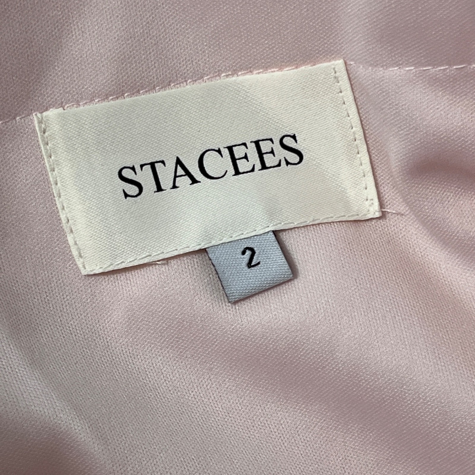 Stacees Satin Sweetheart Bubble Hem Formal Dance Dress Sleeveless 2 Pink NWT