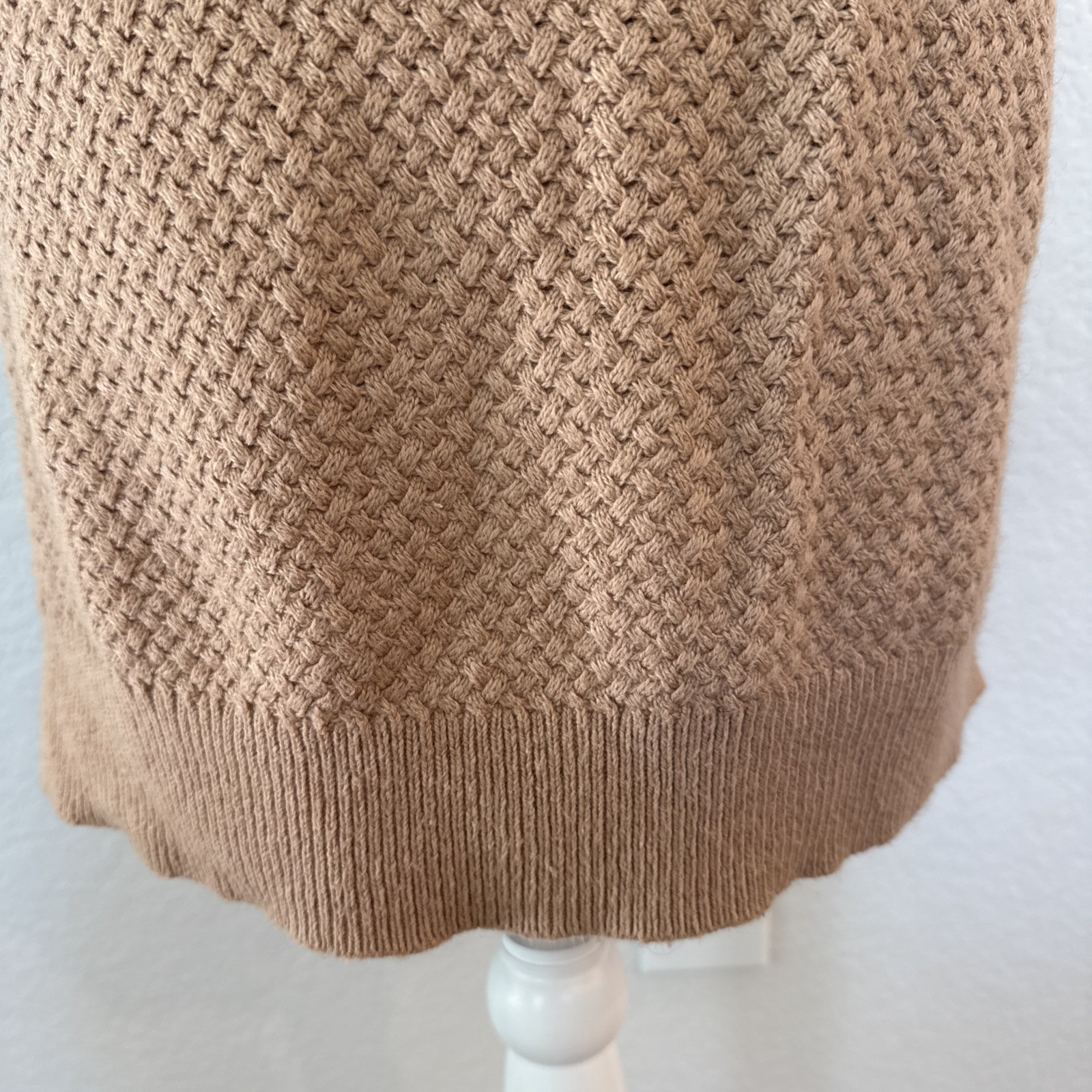 Ann Taylor LOFT Sweater Dress Petite Small Tan Camel Hair Blend