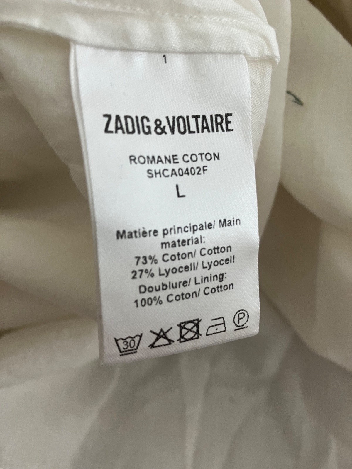 Women Romane Zadig &Voltaire Cotton Flowing maxi Dress L