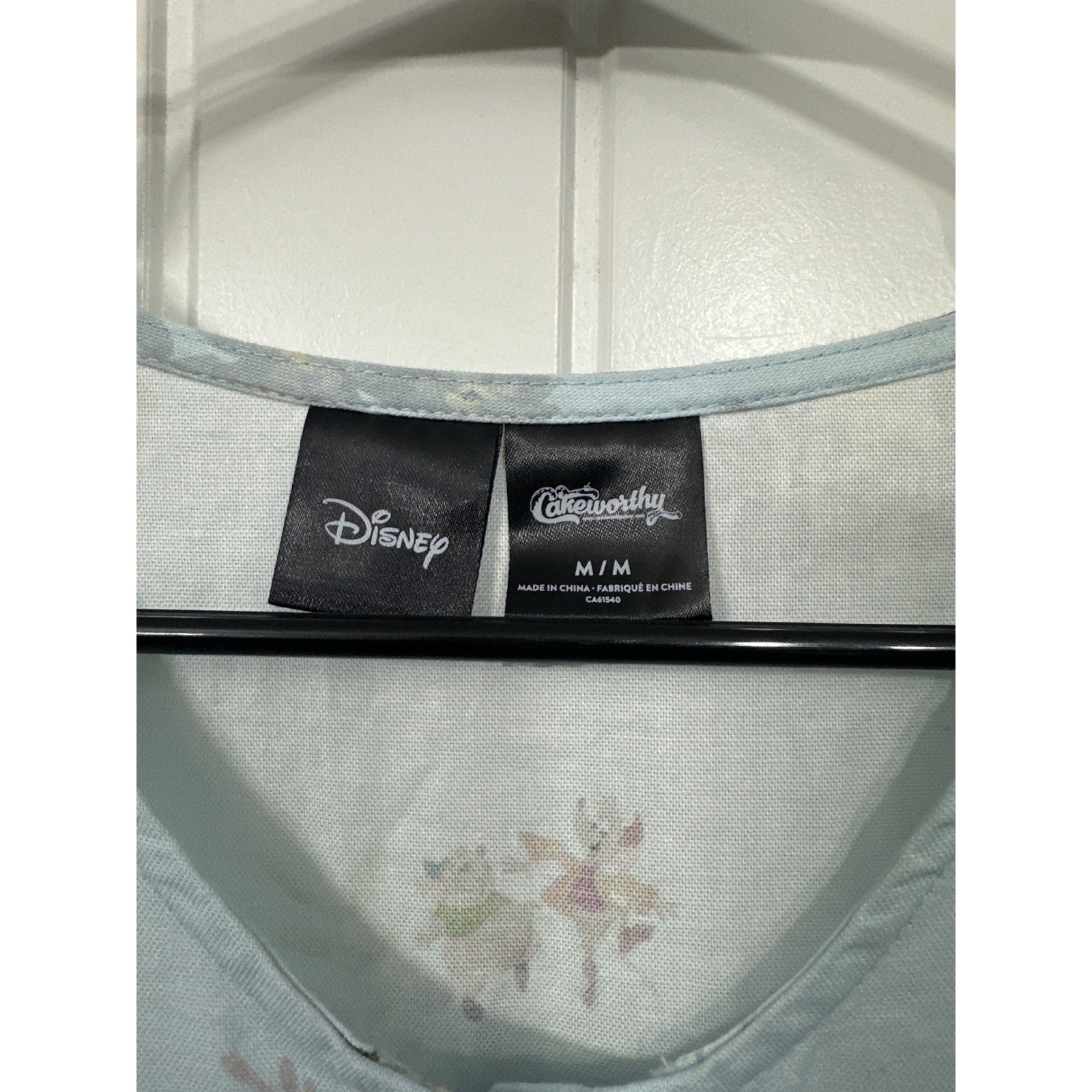 Disney Cakeworthy Cinderella Blue Babydoll Dress Button Front Puff Sleeve Medium