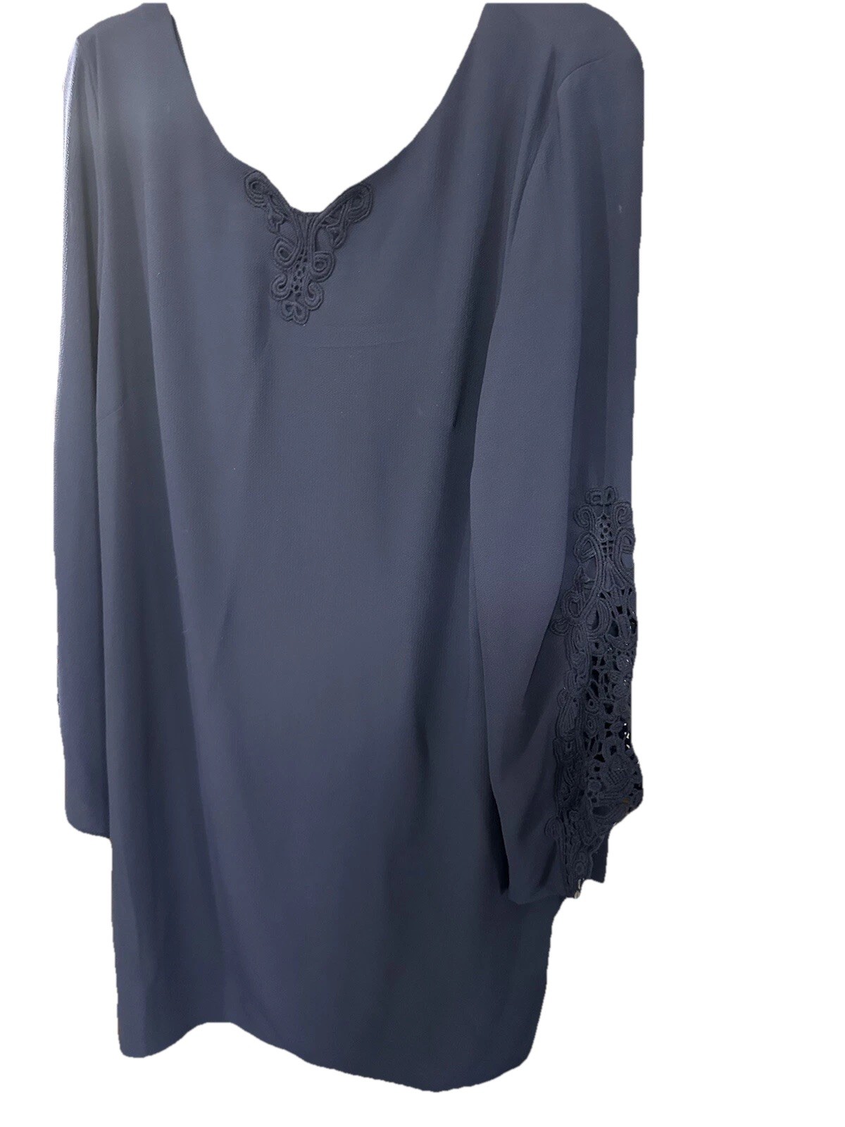 AGB NWT Women’s 18 Dress Blue Long Sleeve Conservative Classic Elegant New