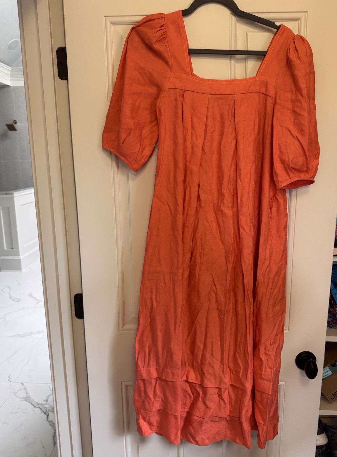 Hunter Bell Nap Midi Preppy Boho Core Oversized dress size XS puff sleeve HH112