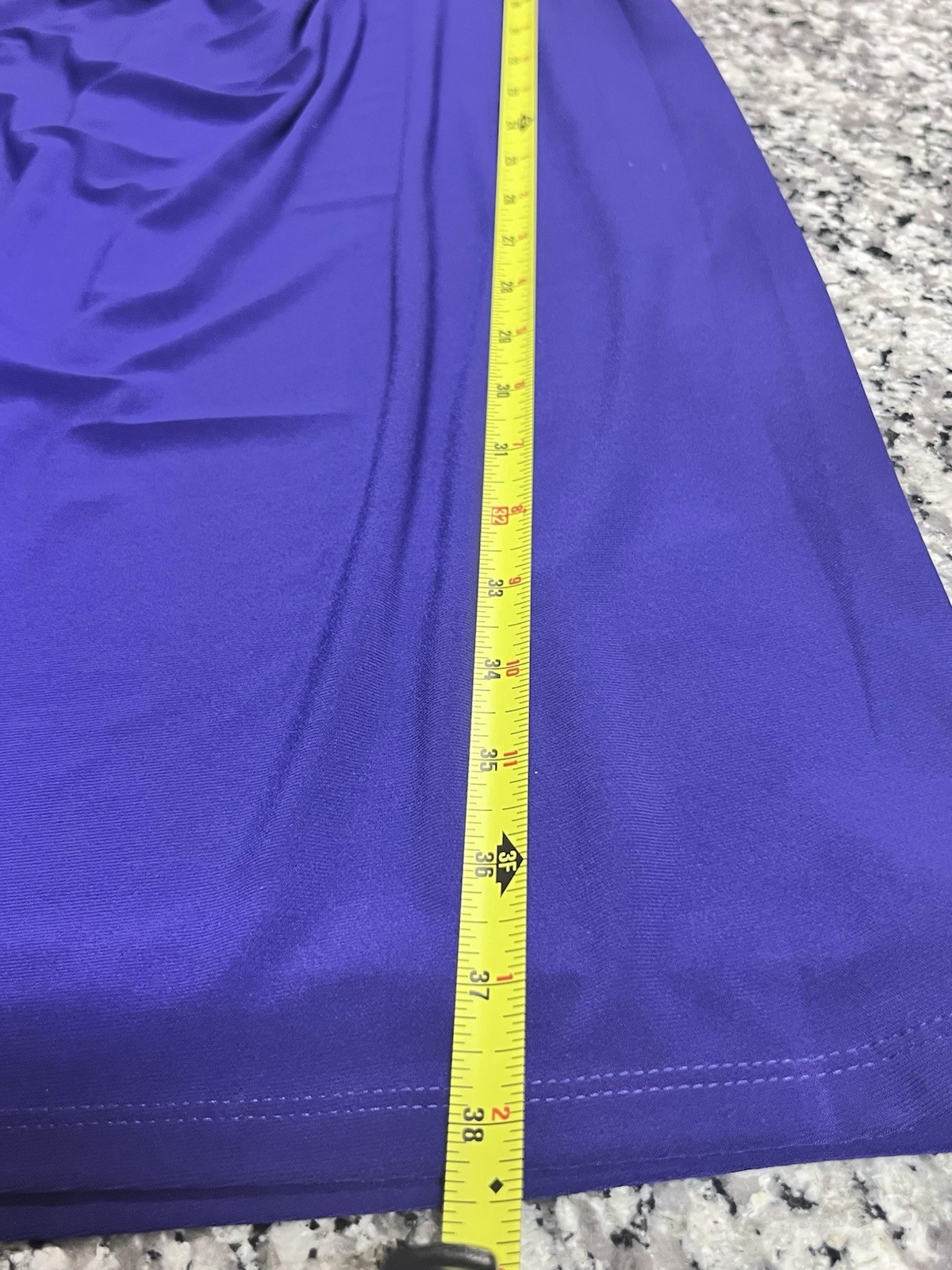 Lauren Ralph Lauren Size 4 Purple Ruched Stretch Dress Faux Wrap Career Church