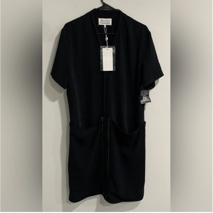 Maison Martin Margiela Black Knee Lenght Dress Size 44 EU ( 12 Us)