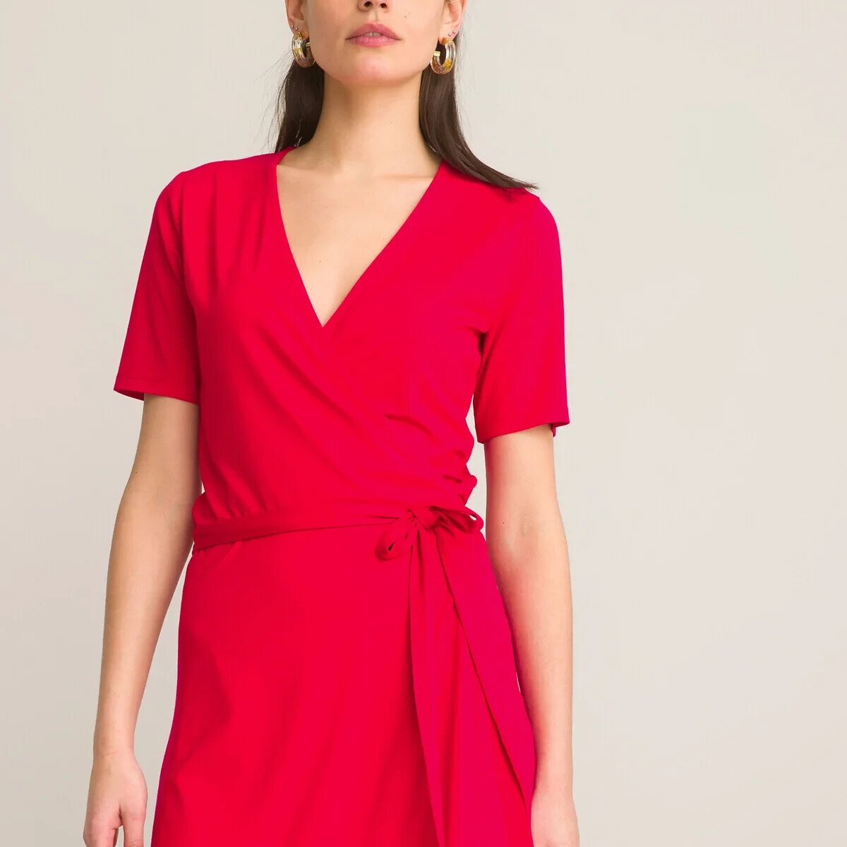 La Redoute Wrap Front Wrapover Dress Size M (10-12) Flattering Draping RRP £38