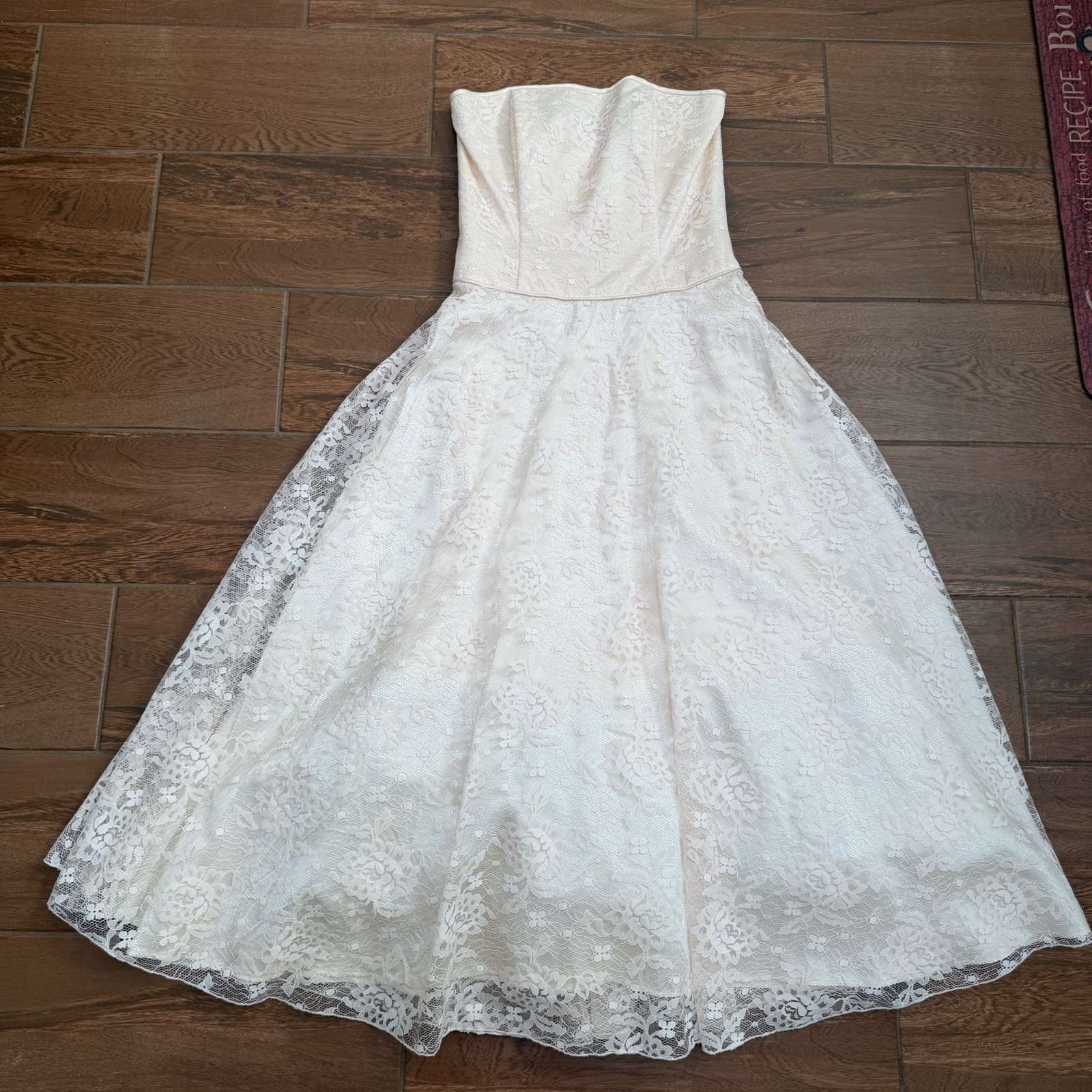 Vintage Scott McClintock Millennium 2000 Dress 6 Gown Prom Pink Lace Y2K USA