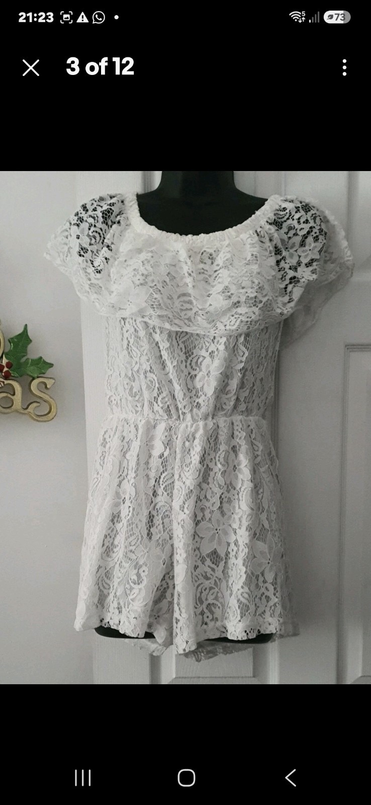 Ladies Summer Holiday Mini Lace Jumpsuit Beachwear Short Sundress UK 8