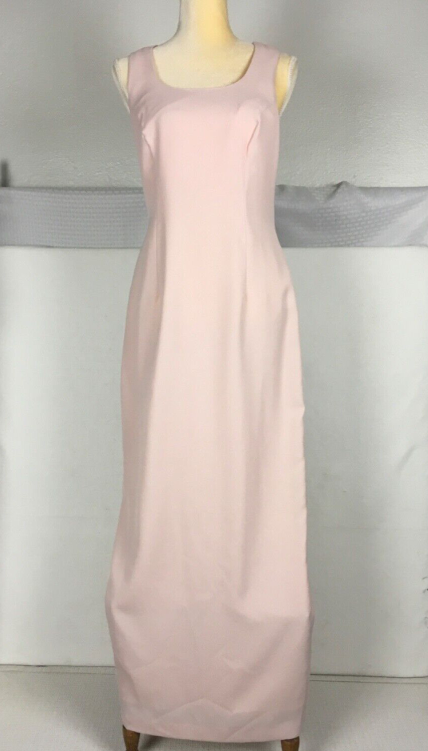 J R Nites By Caliendo Womens Dress Size 6 Pale Pink Full Length Lined Sleeveless