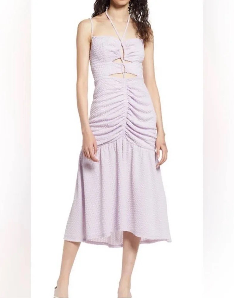 Wayf Iris Ruffle Hem Dress Fitted Size XS