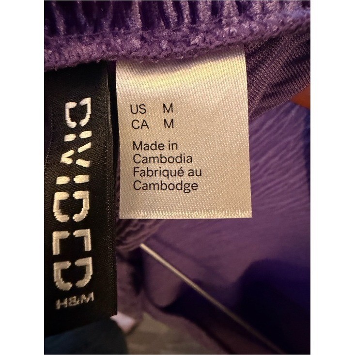 Divided Purple Plisse Textured Open Back Mock Neck Mini Dress Womens Medium