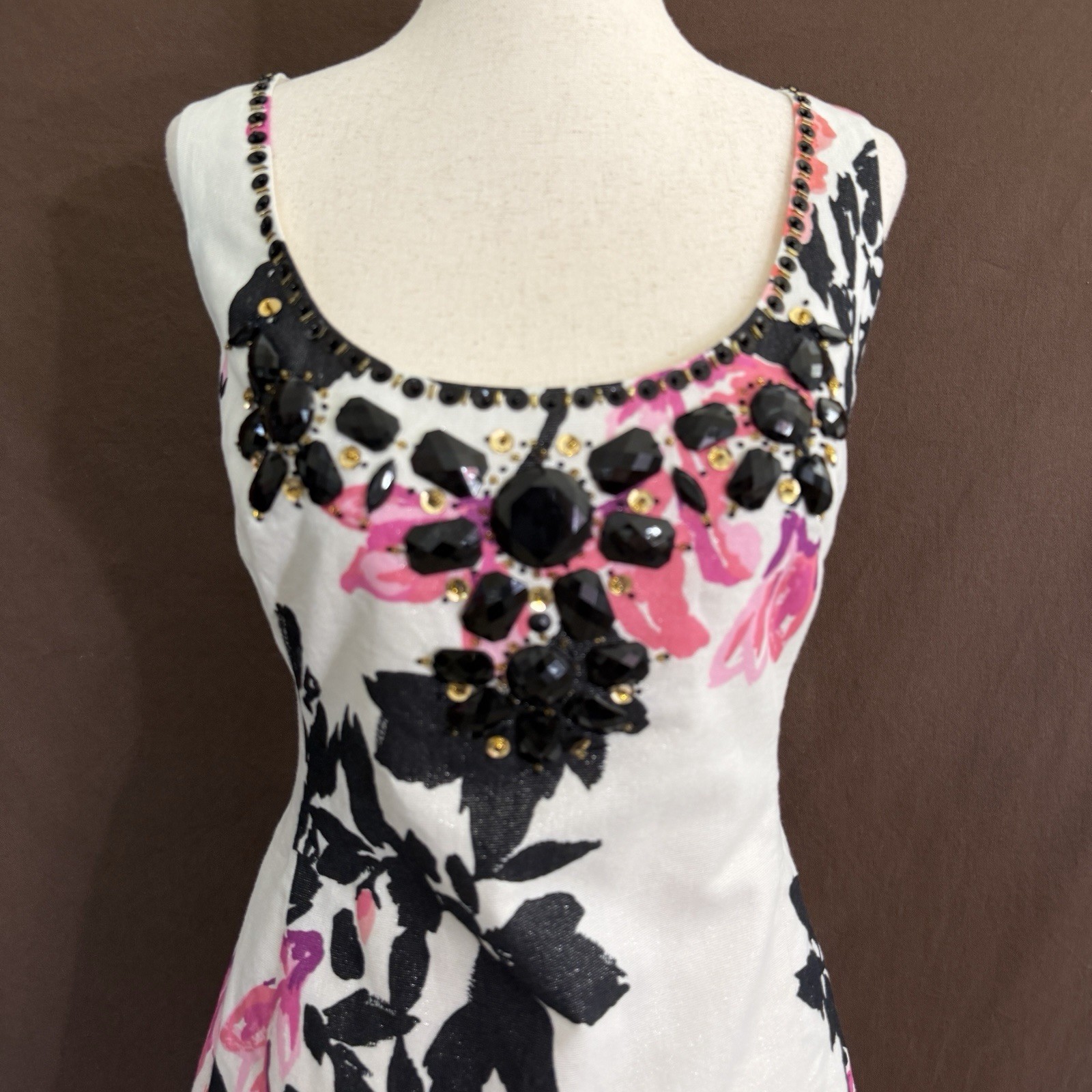 Lilly Pulitzer Portia Cameo White Stroke Of Midnight Fancy Faille Dress 4