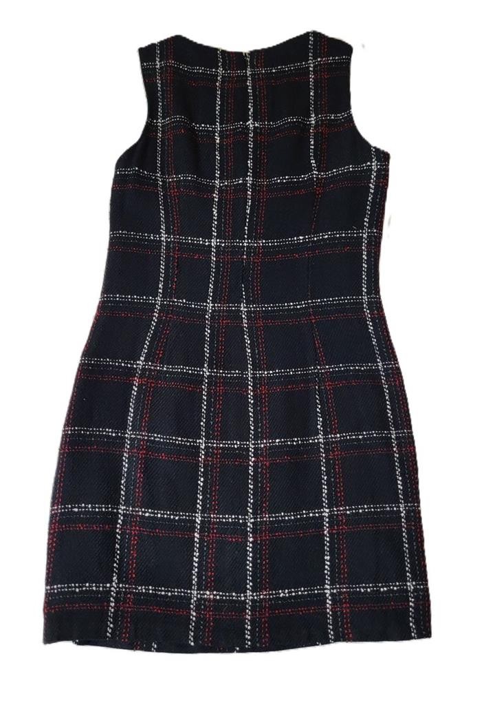 Jumper 4 Black Plaid BCBG Generation Sleeveless Sheath Dress Side Zippers