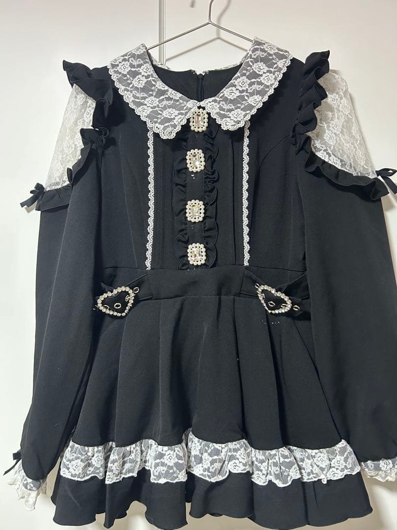 DearMyLove Sparkly Bijou Lace Layered Frill Dress Tunic