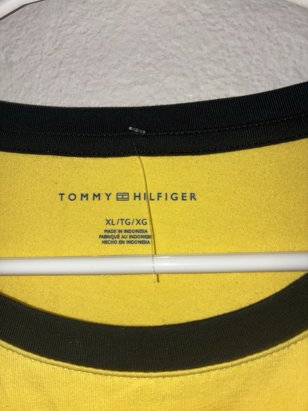 Tommy Hilfiger Yellow Logo Crew Neck Cotton Knit Short Sleeve T-Shirt dress XL