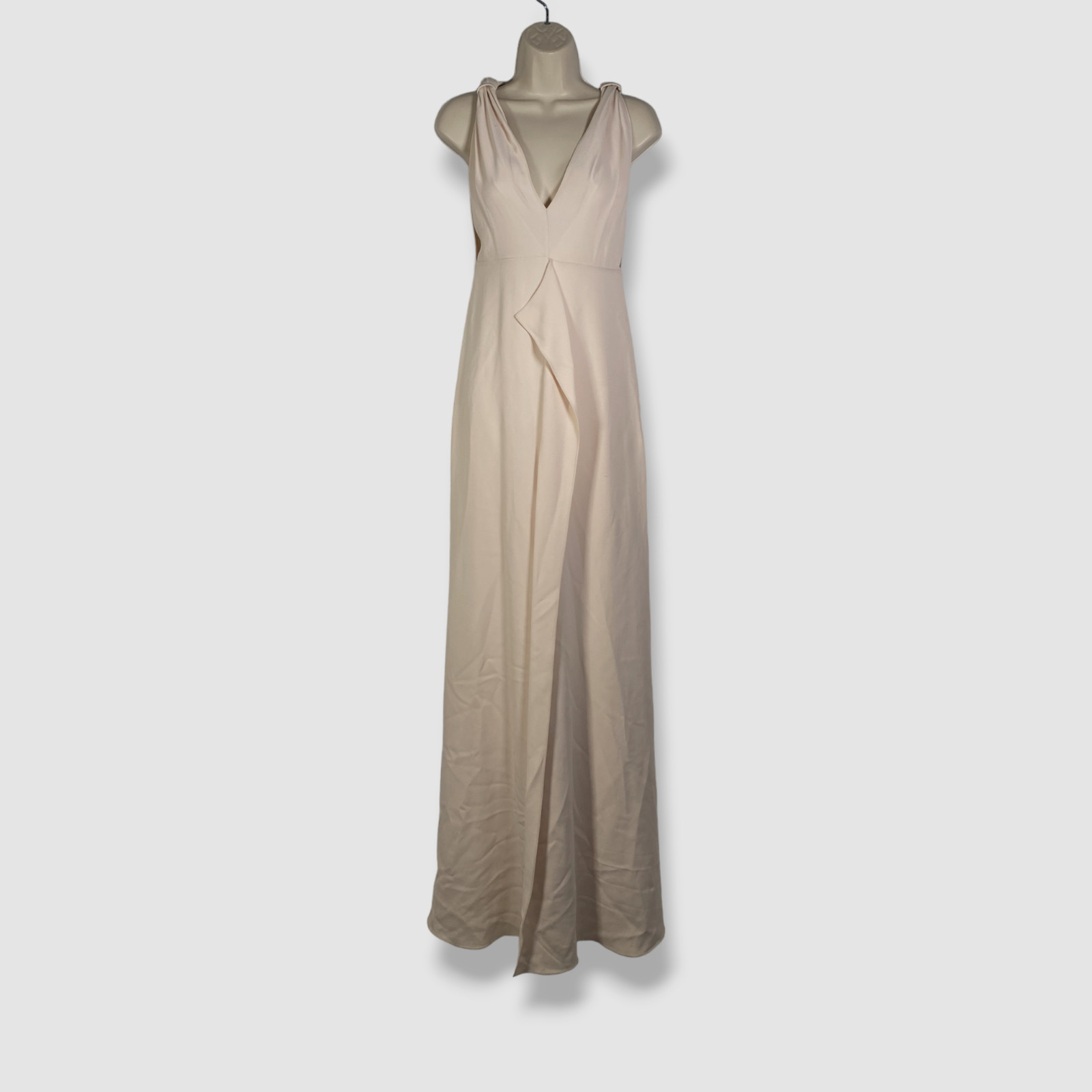 $850 Roland Mouret Women’s Pink Silk Cutout V-Neck Sleeveless Dress Size 6