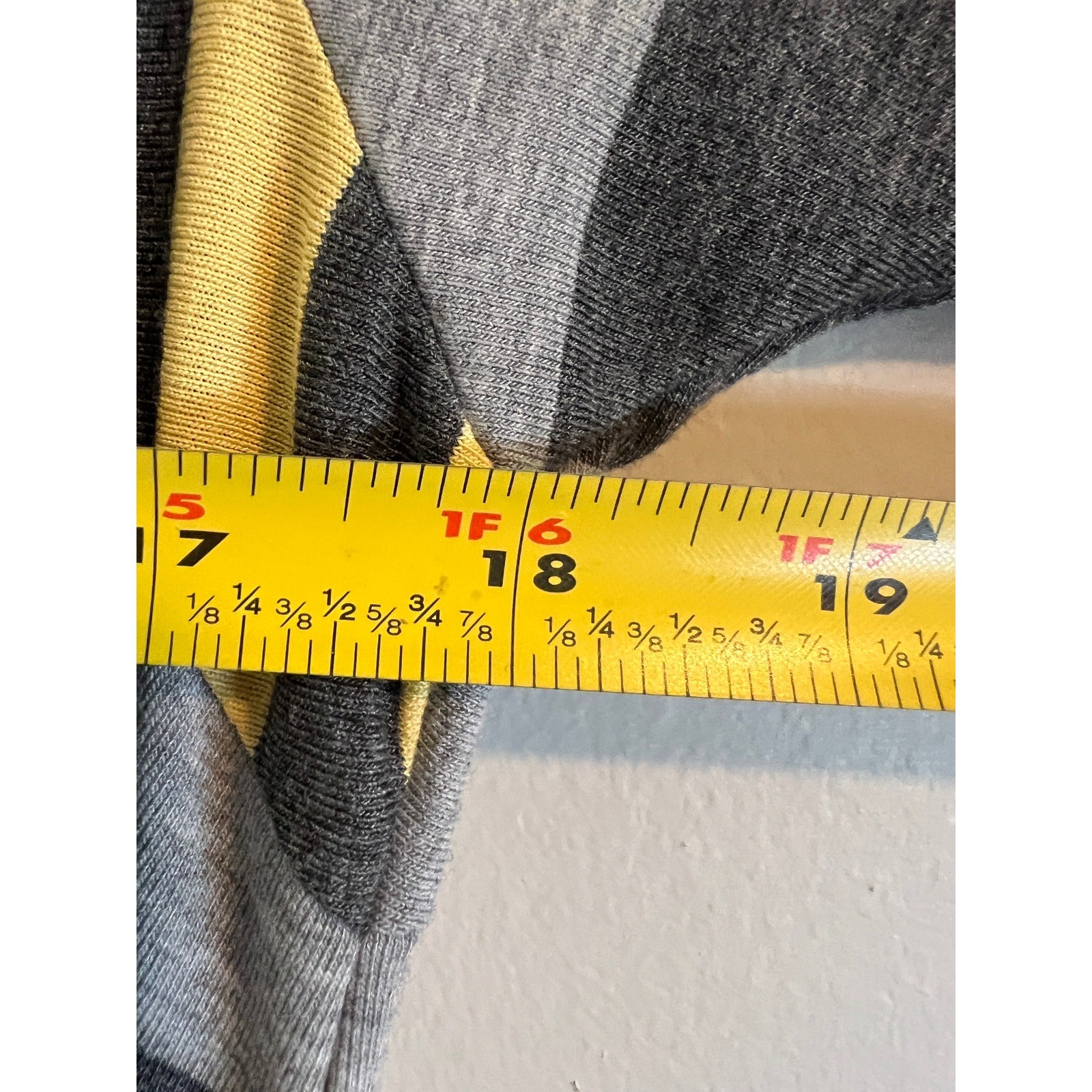Chris McLaughlin Womens Striped Long Sleeve Knit Dress Gray Yellow Size 10 NEW