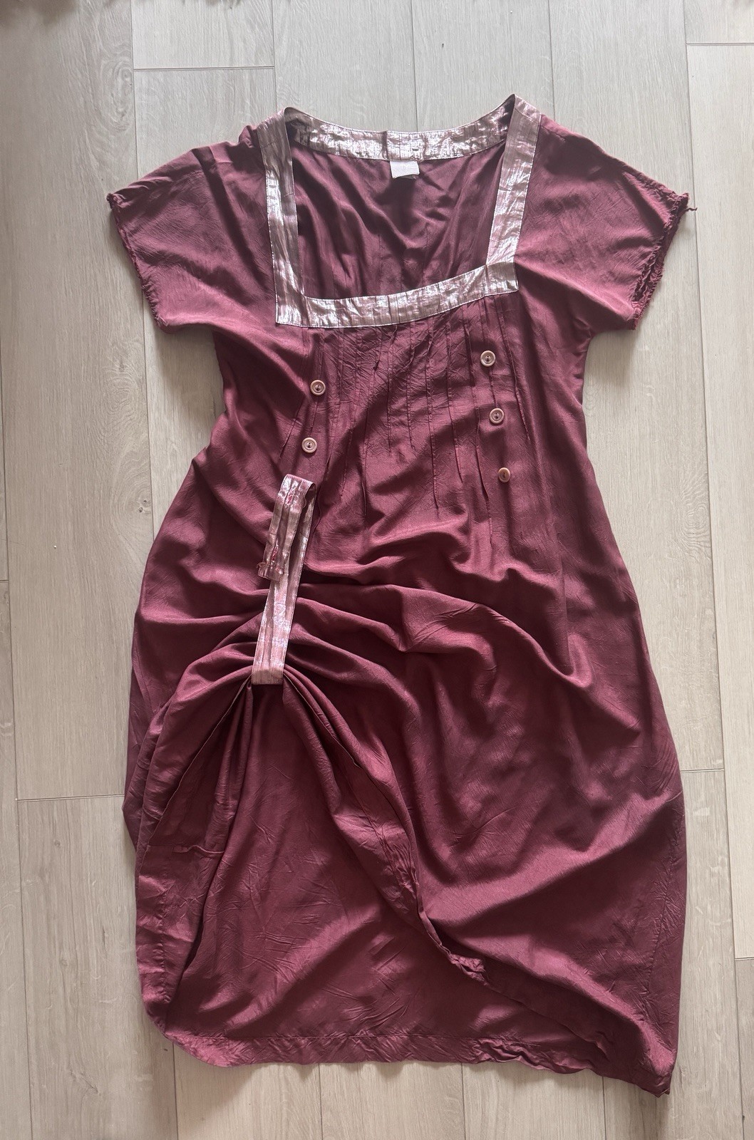 J. Morgan Puett vintage 90s Washable silk A Line Maxi Dress