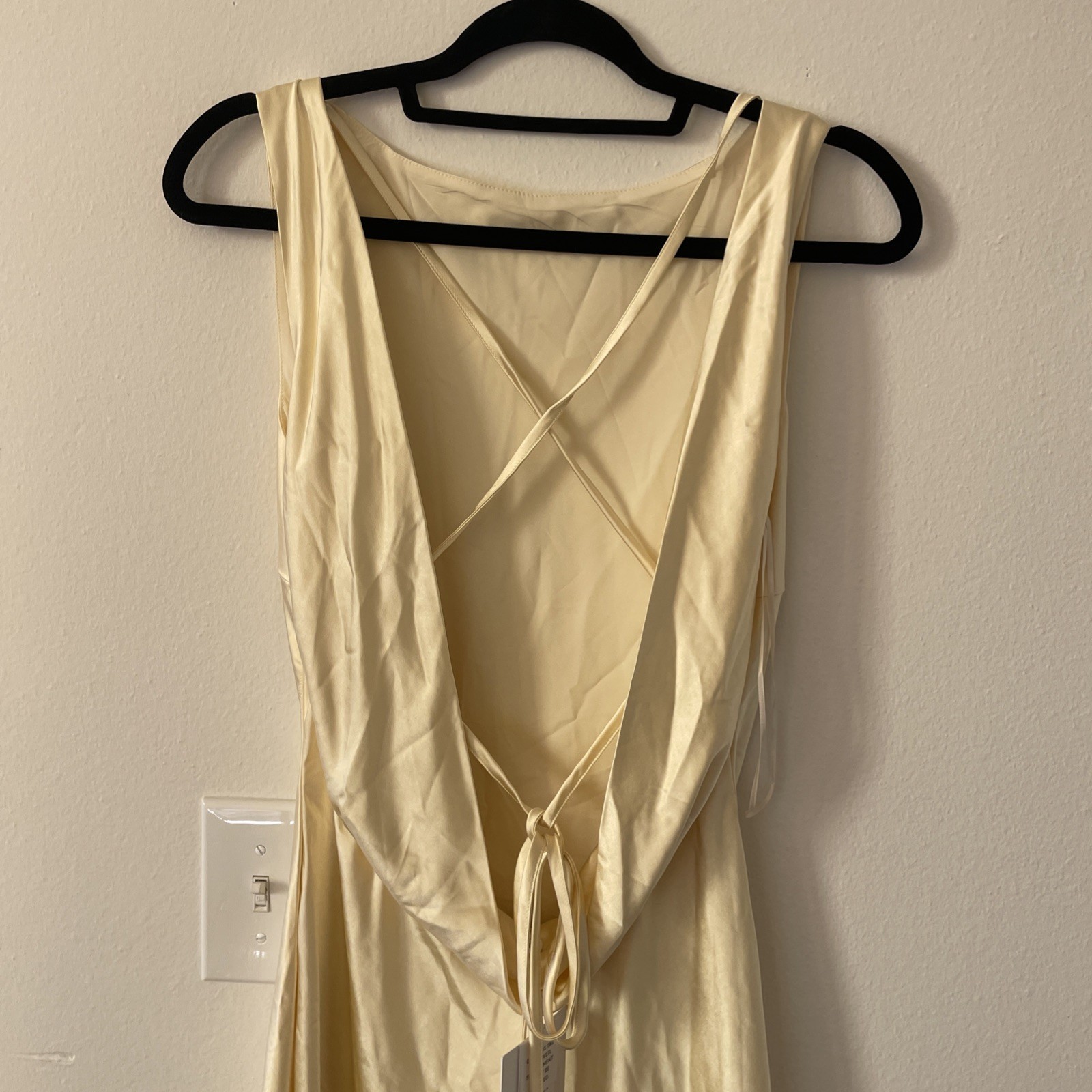 Runaway The Label ADAIR MAXI DRESS LEMON size S NWT