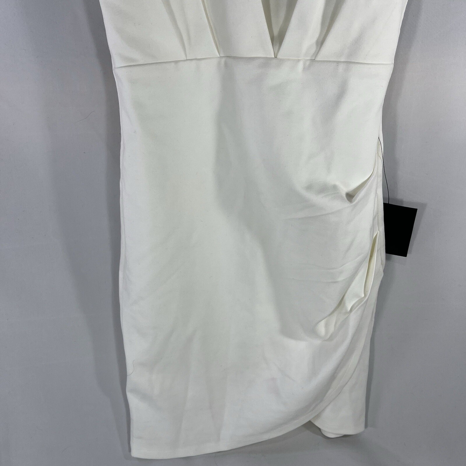 LULUS DRESS WOMENS XS WHITE RAYON NYLON SPANDEX BLEND NWT NEW WITH DISCOLORATION
