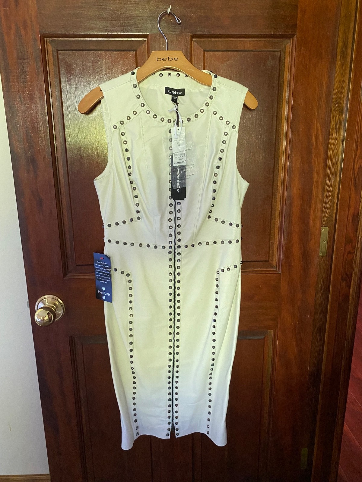 Bebe Studded Leather Women Dress