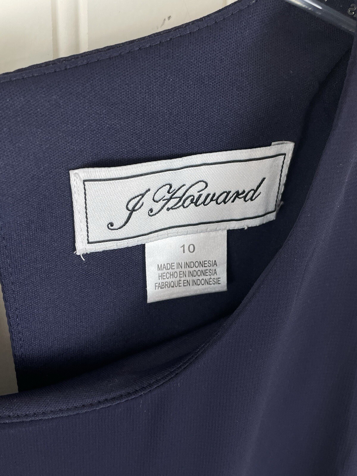 J Howard Womens Navy Tiered Ruffle Sleeveless Chiffon Dress 10