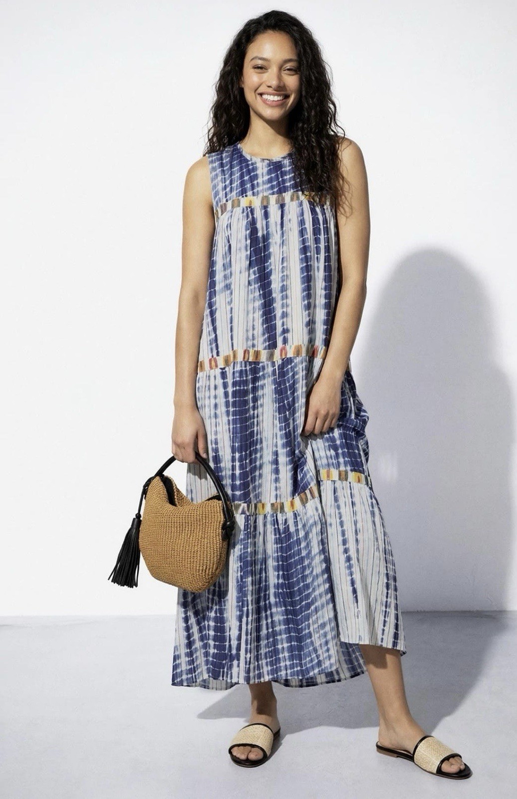 $475 Warm Blue Multi Tie dye Maxi SZ 1 (US 2-4)