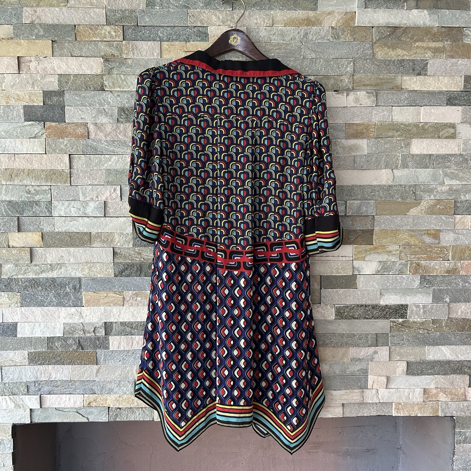 Alice Olivia Connor Handkerchief Dress Deco Hem Kelly Clarkson Size Small