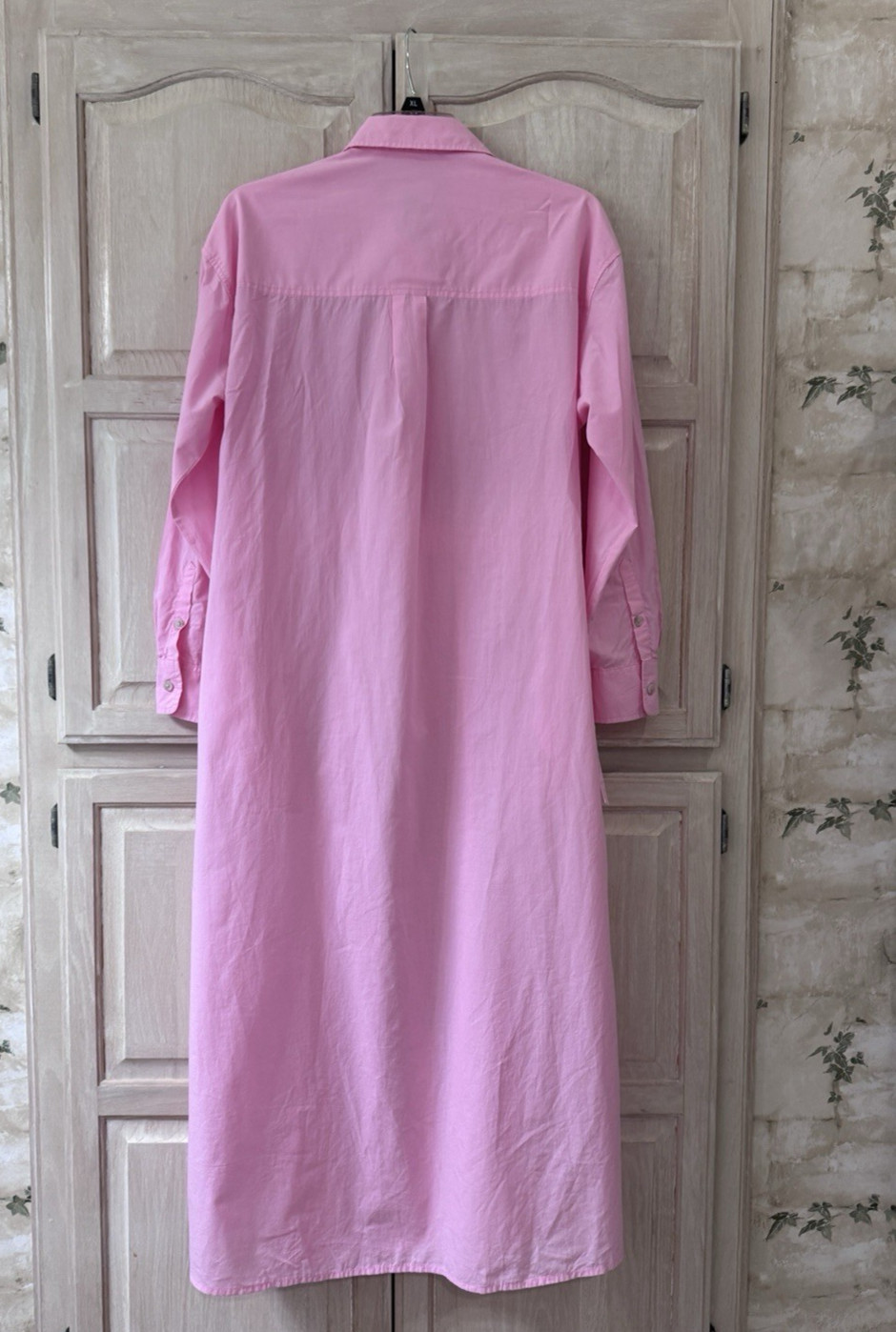 NWT Universal Thread Pink Cinch Waist Long Sleeve Midi Shirt Dress Size XS