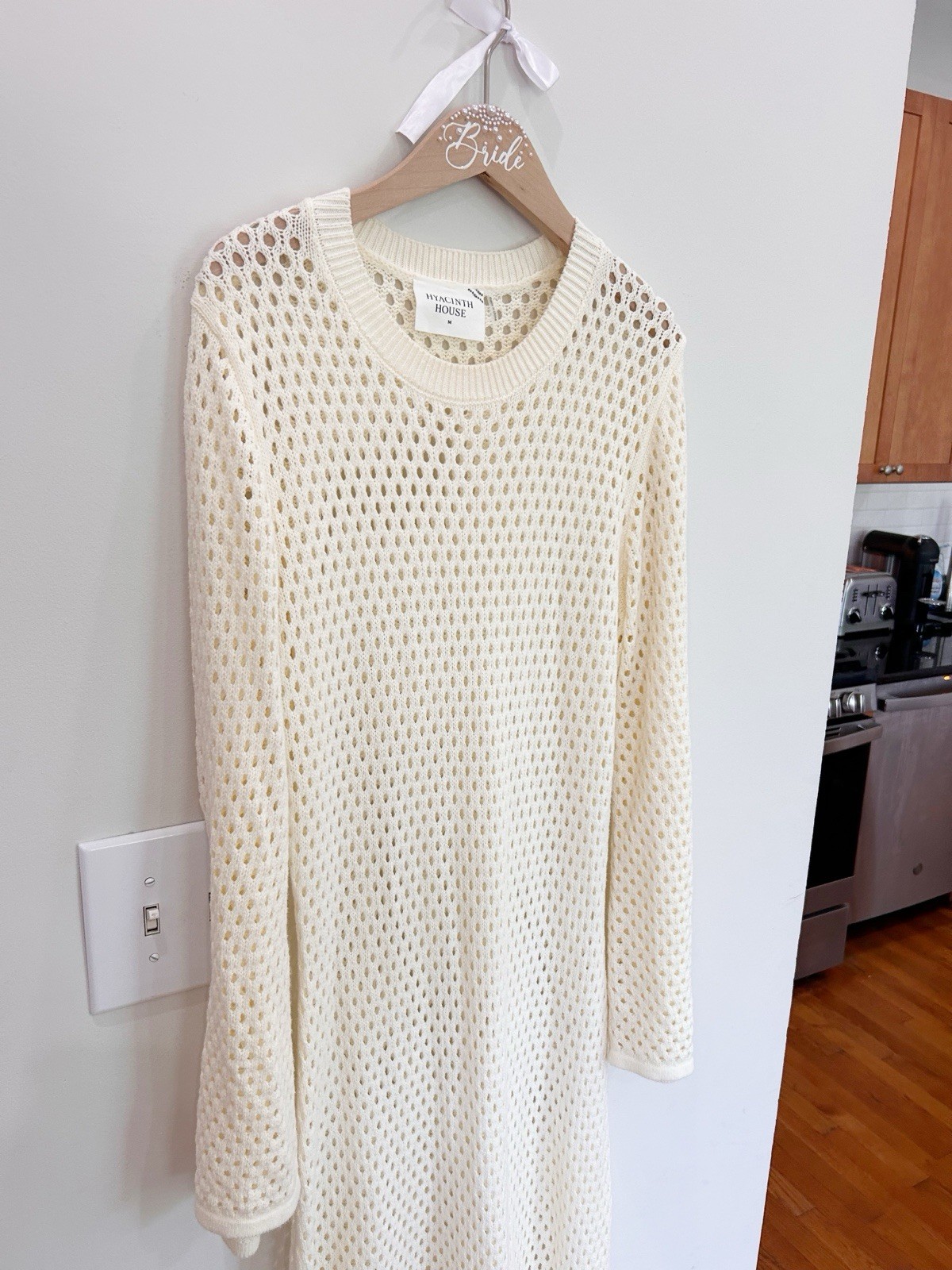 Hyacinth House Tuckernuck Cream Knit Long Sleeve Amanyara Dress M