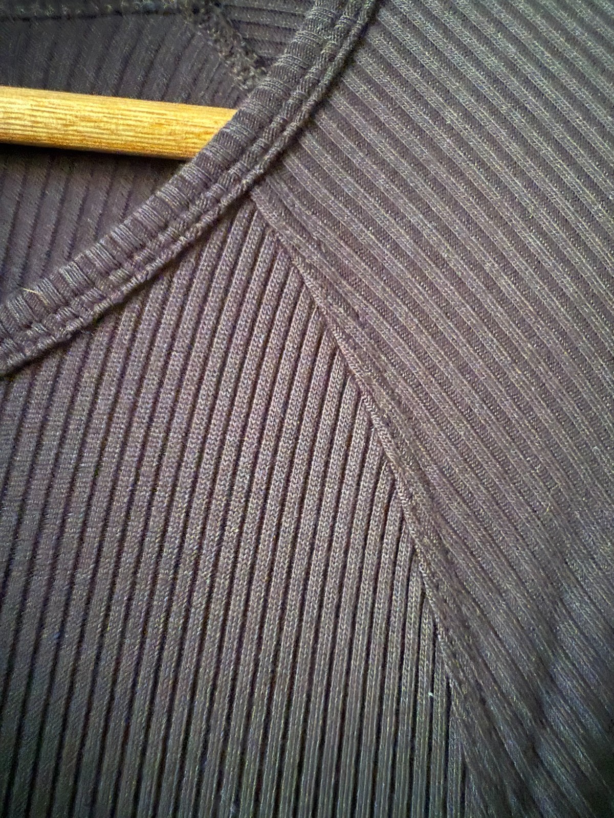 Beyond Yoga Contours Dress M Black Ribbed Modal Midi Long Sleeve USA EUC