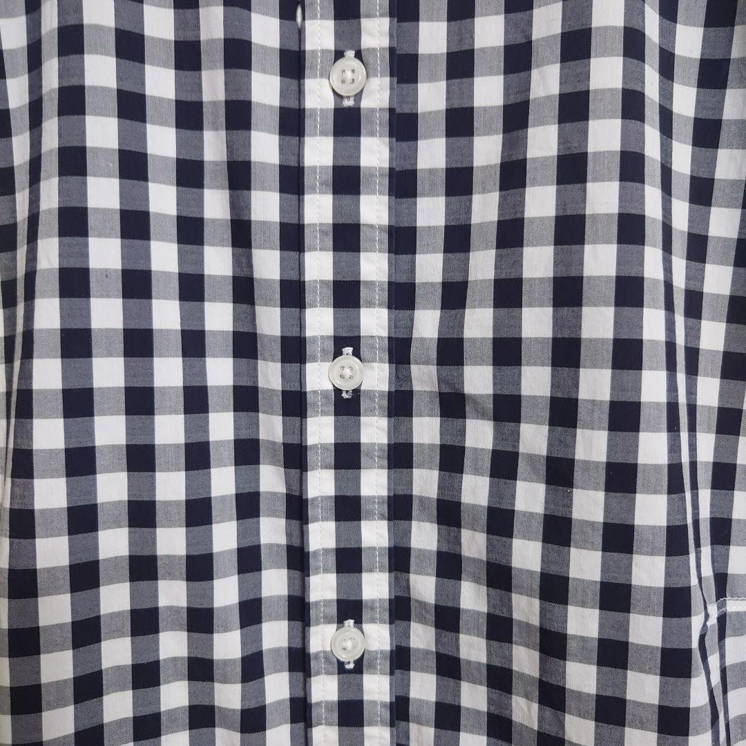MUJI Gingham Check Dress L Black White A Line with Pockets