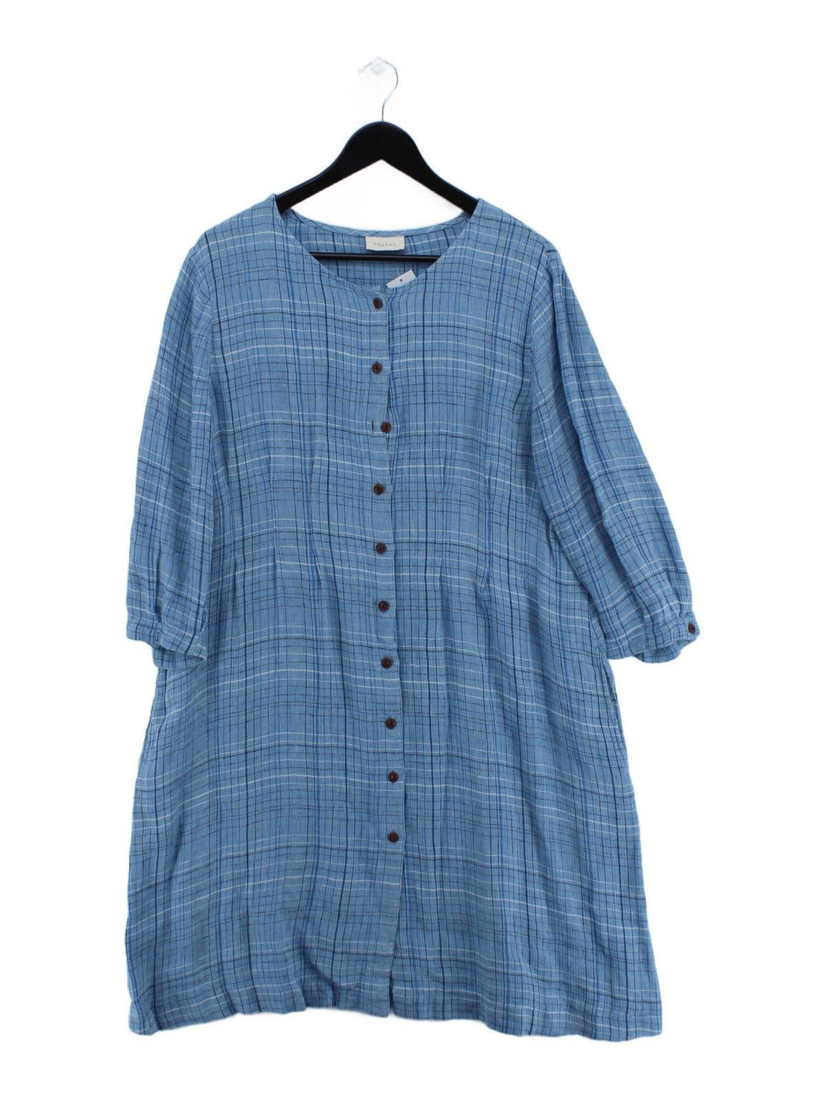 Poetry A-Line Midi Dress UK20 in Blue