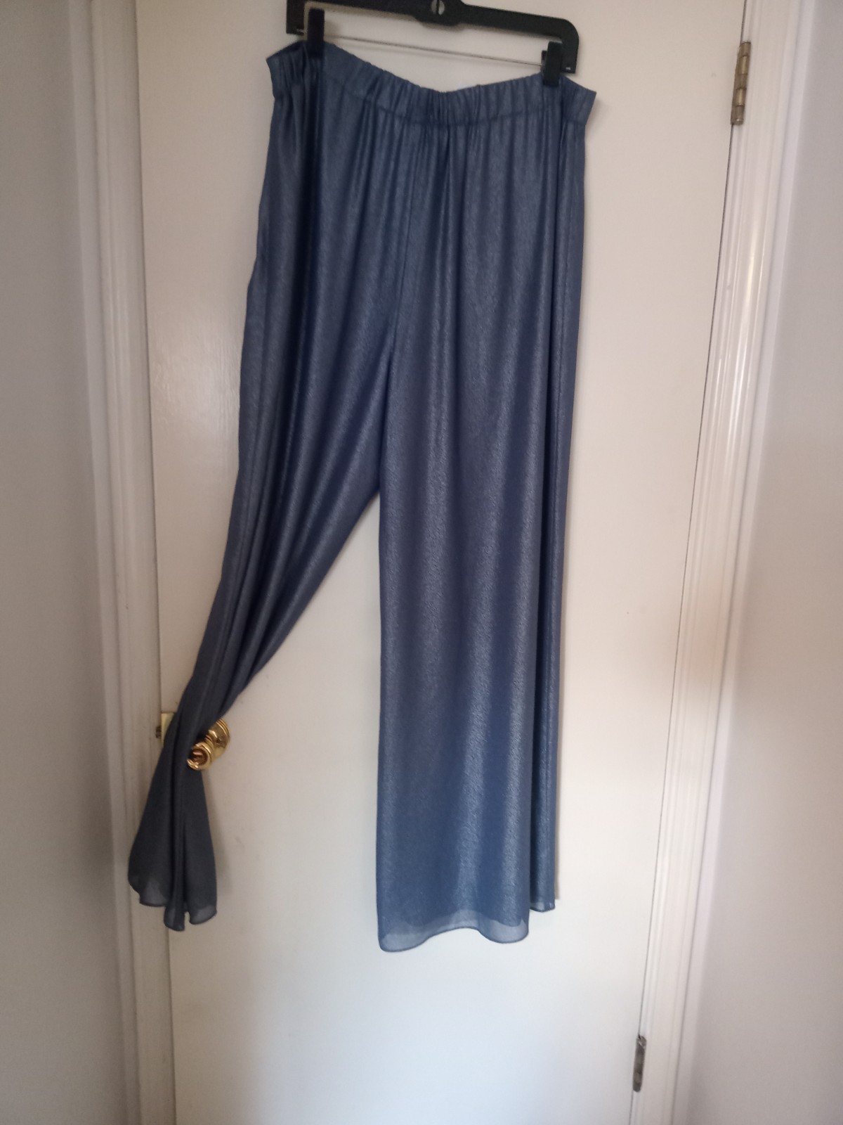 Joseph Ribkoff LDS Pull On Pants silver 16 Stretch Formal Trousers nwt wide leg