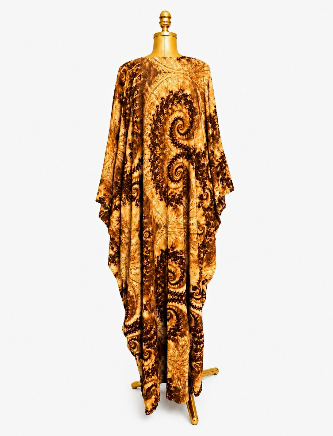 Women’s One Size Caramel/Combo Backless Bubu Dress-US 6-14
