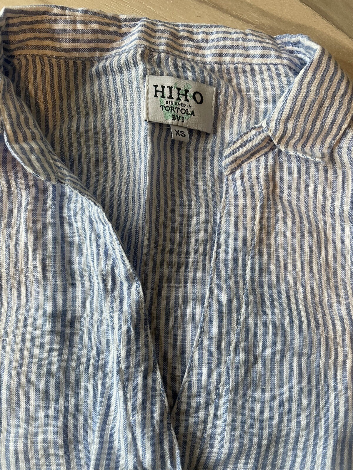 NWOT Hiho Tortola BVI Button Up 100% Linen Belted Dress