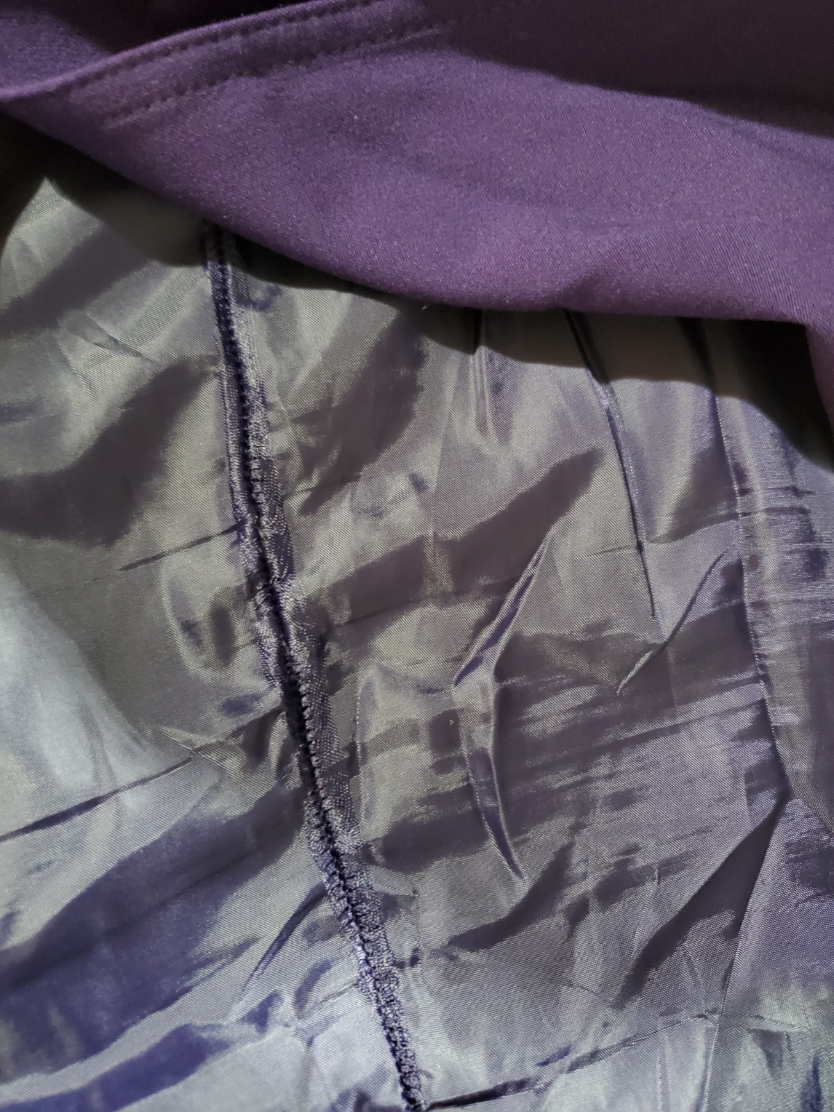 Calvin Klein Dress doubled breasted Size 6 Purple Belted Pockets Lined *FLAW