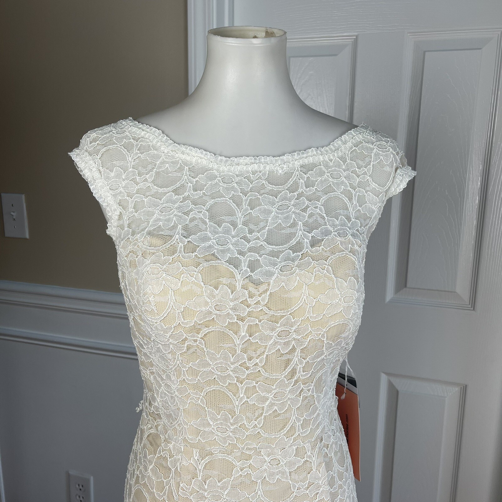 Morilee By Madeline Wedding Dress Size 14 White Open Back Sleeveless Maxi