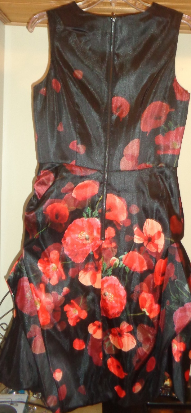 SAMUEL DONG BLACK DUPIONI TAFETTA BUBBLE HEM DRESS NWT SZ XS