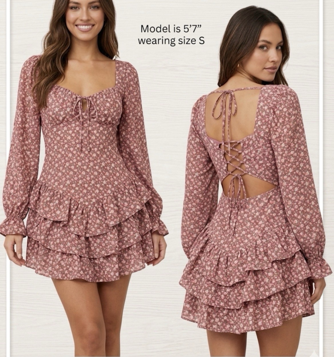 Forever 21 Small Fairy Cottage Floral Ruffle Open Back Mini Dress Pink Princess
