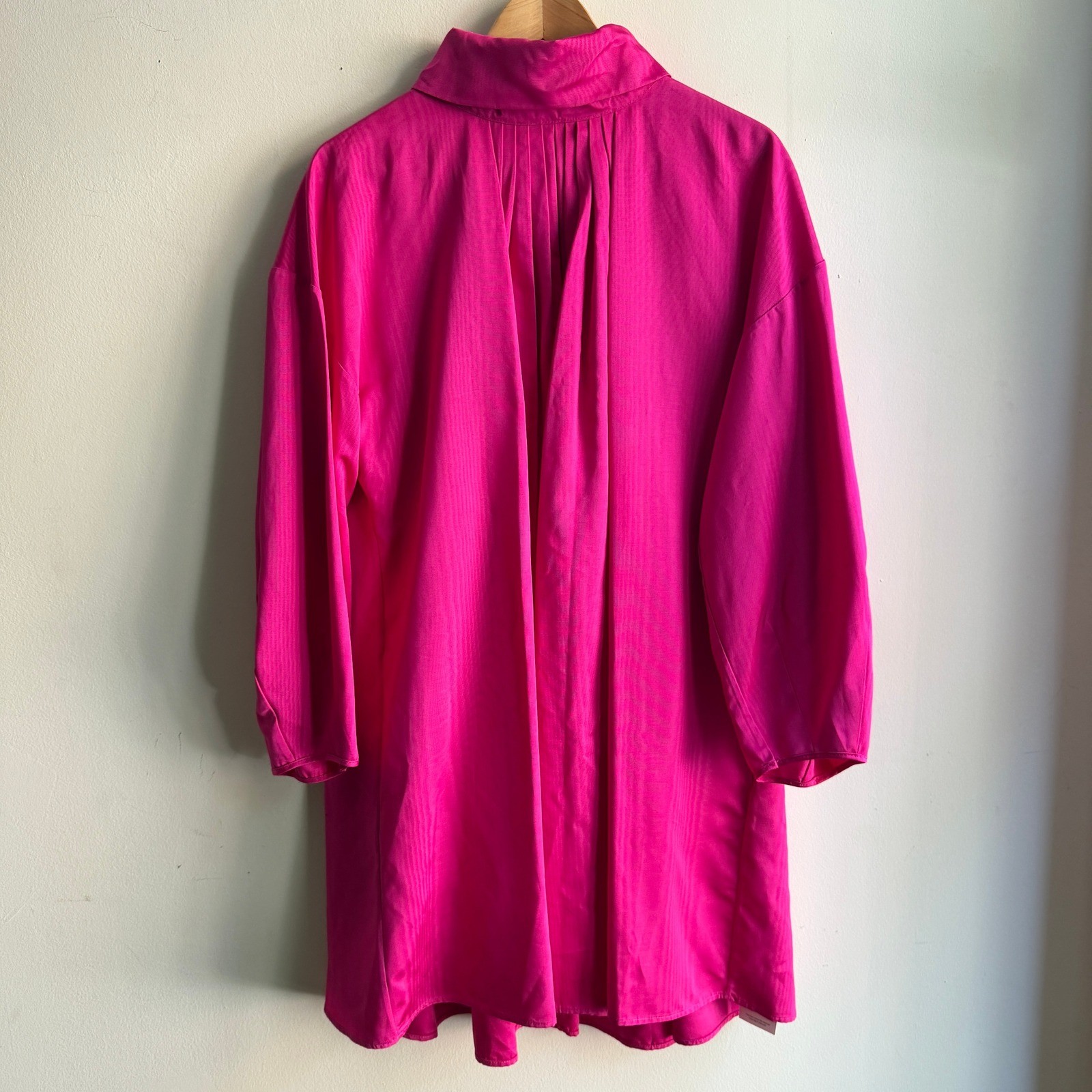 Nackiye Frou-Frou Dress Pleated Trapeze Mini Pink Women’s 38 / 6 NEW Oversized
